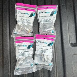 Set of 4 SharkBite 1/2" Push-to-Connect Angle Stop Valves - Brand New